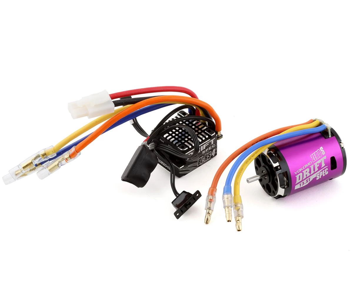 Yokomo BL-RS4 Drift Spec Sensored Brushless ESC/Zero S Drift Spec Motor Combo (13.5T) (Purple) 1 Yokomo BL-RS4 Drift Spec Sensored Brushless ESC/Zero S Drift Spec Motor Combo (13.5T) (Purple)