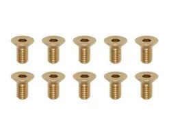 Yokomo 3x6mm Brass Flat Head Screws (10)